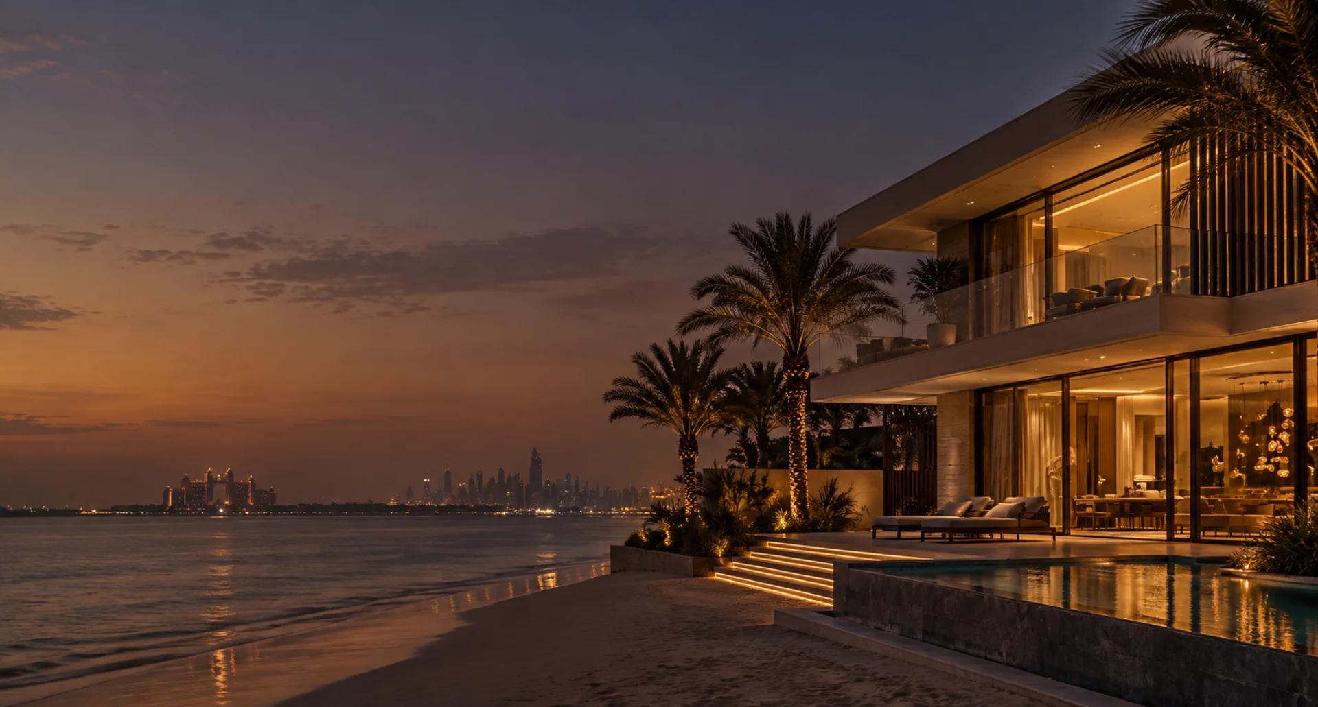 Luxury waterfront villa with pool