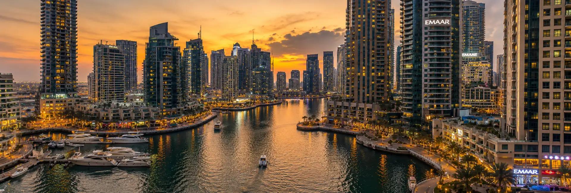 Dubai Marina Background Image